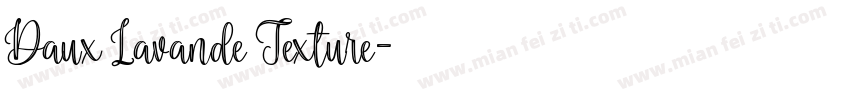 Daux Lavande Texture字体转换